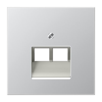 Накладка для 2-ой тел/комп. розетки алюминий, JUNG