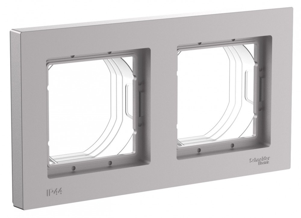 ATLASDESIGN AQUA 2-постовая РАМКА, IP44, АЛЮМИНИЙ