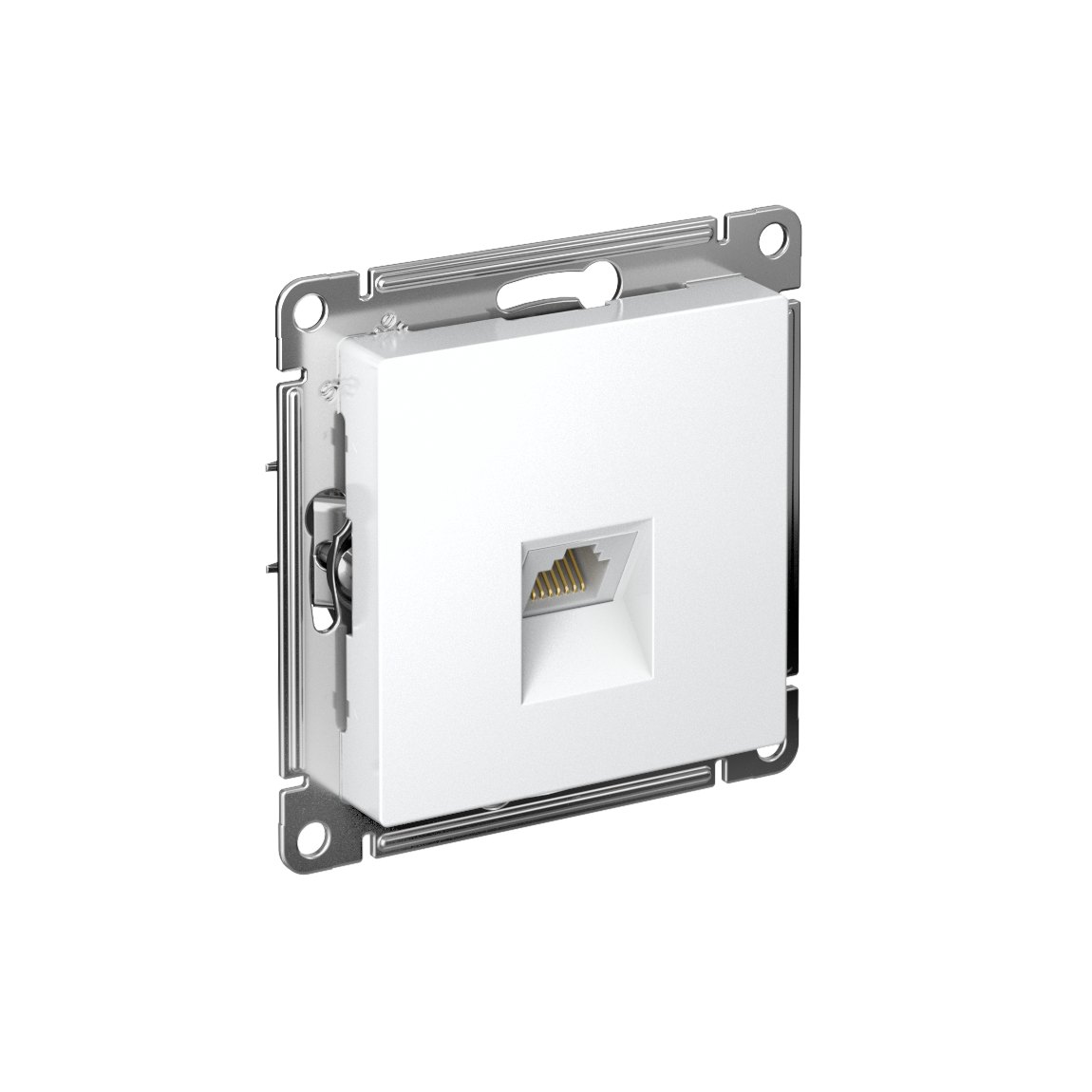 ATLASDESIGN РОЗЕТКА компьютерная RJ45 кат. 5e, механизм, БЕЛЫЙ