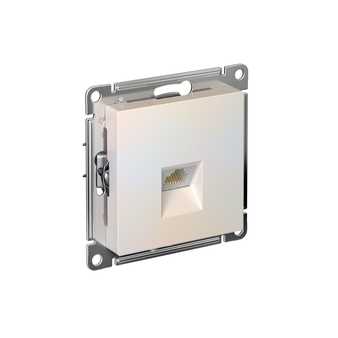 ATLASDESIGN РОЗЕТКА компьютерная RJ45 кат. 6A, механизм, ЖЕМЧУГ