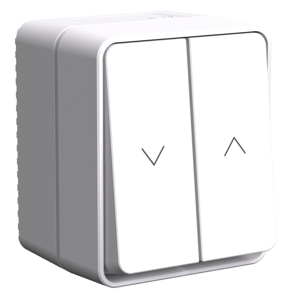 ATLASDESIGN PROFI IP54 О/У 2-клавишный ВЫКЛЮЧАТЕЛЬ ДЛЯ ЖАЛЮЗИ, сх.4, 10А, БЕЛЫЙ