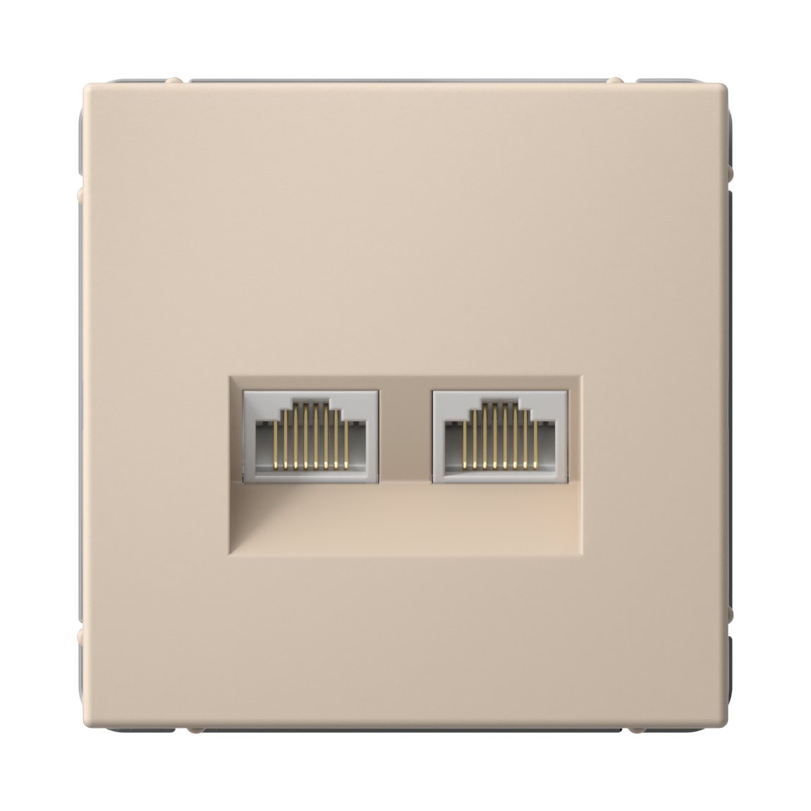 ARTGALLERY РОЗЕТКА двойная компьютерная RJ45+RJ45, кат. 5е, механизм, ПЕСОЧНЫЙ