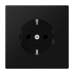 LS990 Розетка 2К+З; дюропласт; черный матовый