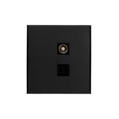 Розетка STRONG компьютерная RJ45 кат6 + TV с/у антрацит KRANZ