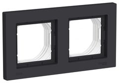 ATLASDESIGN AQUA 2-постовая РАМКА, IP44, КАРБОН