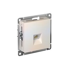 ATLASDESIGN РОЗЕТКА компьютерная RJ45 кат. 6A, механизм, ЖЕМЧУГ