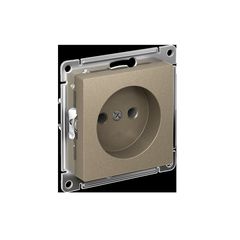 ATLASDESIGN РОЗЕТКА без заземления без шторок, 16А, мех., быстрозажим. клем., ШАМПАНЬ