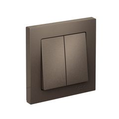 ATLASDESIGN 2-клавишный ВЫКЛЮЧАТЕЛЬ, сх.5, 10АХ, в сборе, МОККО