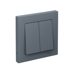 ATLASDESIGN 2-клавишный ВЫКЛЮЧАТЕЛЬ, сх.5, 10АХ, в сборе, быстрозажим. клем., ГРИФЕЛЬ