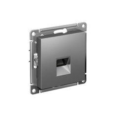 ATLASDESIGN РОЗЕТКА компьютерная RJ45 кат. 6A, механизм, СТАЛЬ