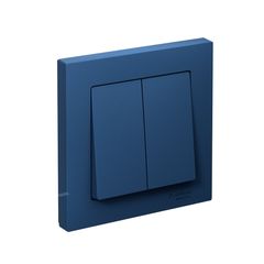ATLASDESIGN 2-клавишный ВЫКЛЮЧАТЕЛЬ, сх.5, 10АХ, в сборе, АКВАМАРИН
