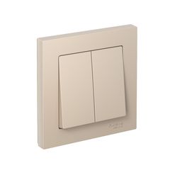 ATLASDESIGN 2-клавишный ВЫКЛЮЧАТЕЛЬ, сх.5, 10АХ, в сборе, ПЕСОЧНЫЙ