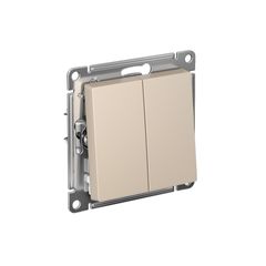 ATLASDESIGN 2-клавишный ПЕРЕКЛЮЧАТЕЛЬ, сх.6+6, 10АХ, механизм, ПЕСОЧНЫЙ