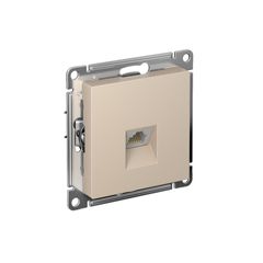 ATLASDESIGN РОЗЕТКА компьютерная RJ45 кат. 6A, механизм, ПЕСОЧНЫЙ