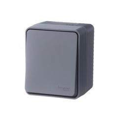ATLASDESIGN PROFI IP54 О/У 1-клавишный ПЕРЕКЛЮЧАТЕЛЬ, сх.6, 10АХ, АНТРАЦИТ