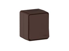 ATLASDESIGN PROFI IP54 О/У 1-клавишный ВЫКЛЮЧАТЕЛЬ КНОПОЧНЫЙ, сх.1, 10А, КОРИЧНЕВЫЙ
