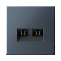 ARTGALLERY РОЗЕТКА двойная компьютерная RJ45+RJ45, кат.6А, механизм, ГРИФЕЛЬ