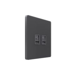 Systeme Infinity, Розетка информационная С/У RJ-45 кат.6 2-я, Вулканический пепел