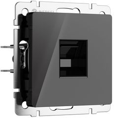 Розетка Ethernet RJ-45 (черный акрил)